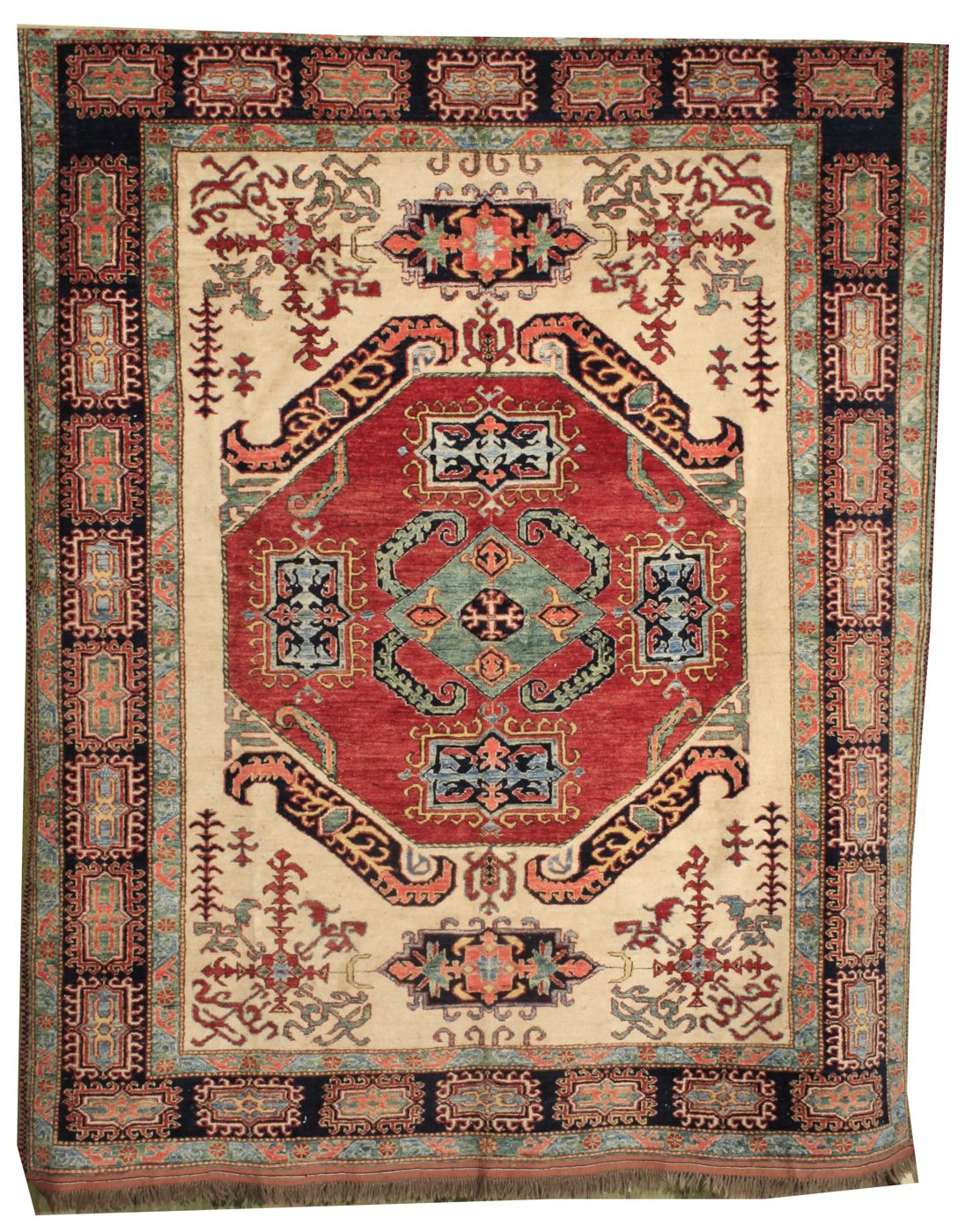 ORIENTAL RUG: KAZAK DESIGN6'8 x