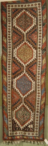 ORIENTAL RUG: KAZAK RUNNER3'7