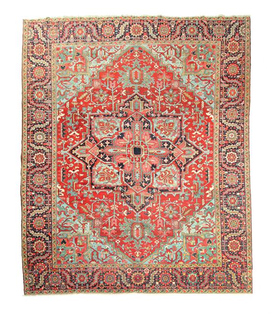 ORIENTAL RUG.  Room size Heriz  ca.