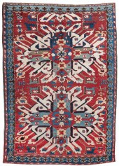 ORIENTAL RUG: SUNBURST KAZAK 4
