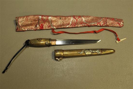ORIENTAL SASH KNIFE.Copper and