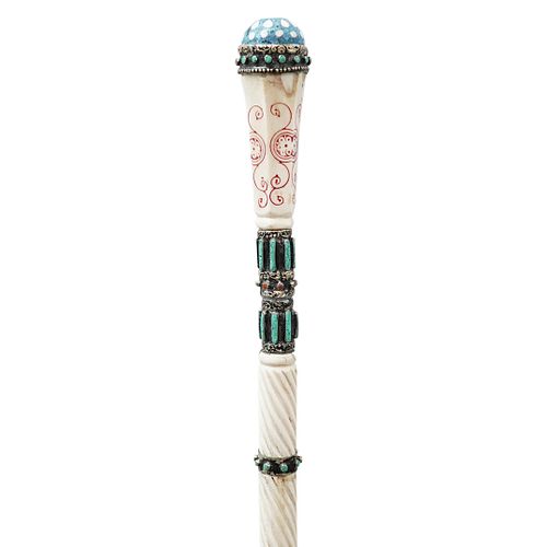 ORIENTAL SEMI-PRECIOUS STONE & BONE