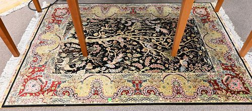 ORIENTAL SILK THROW RUGOriental