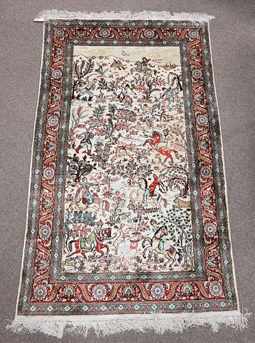 ORIENTAL SILK THROW RUGOriental