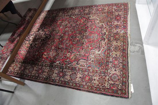 ORIENTAL STYLE AREA RUG. Dark red