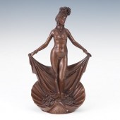 ORIENTALIST ART DECO COPPER NU