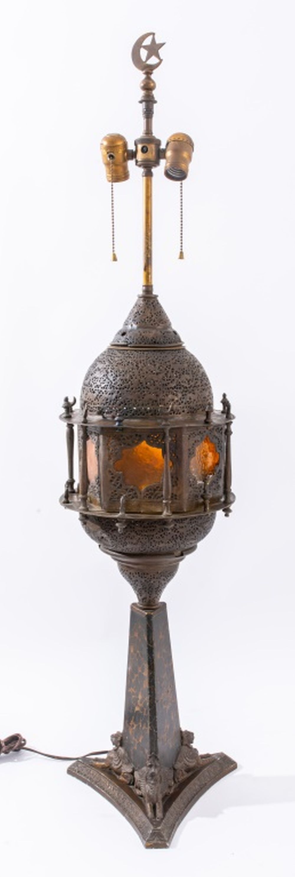 ORIENTALIST BRASS BRONZE AND MARBLE