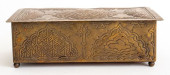 ORIENTALIST EMBOSSED BRASS BOX
