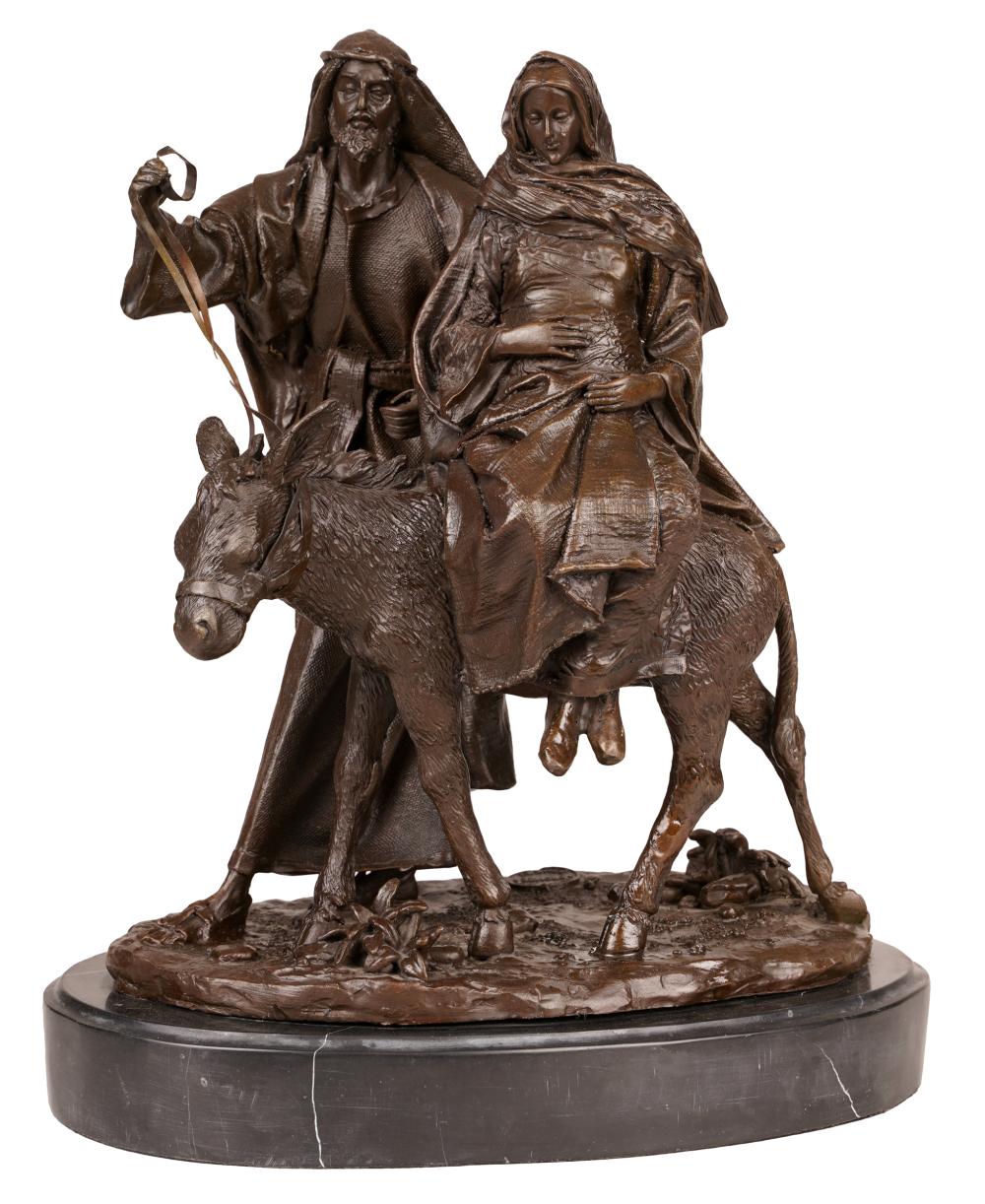 ORIENTALIST FIGURAL GROUPbronze