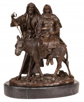 ORIENTALIST FIGURAL GROUPbronz