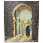 ORIENTALIST OIL ON BOARD PAINT