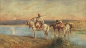 ORIENTALIST PAINTING ON PANEL,