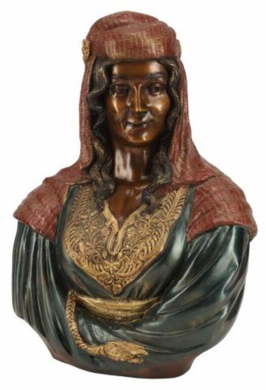 ORIENTALIST POLYCHROME BRONZE