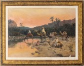 ORIENTALIST SCENE OIL ON CANVA