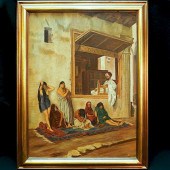 ORIENTALIST SCENE OIL ON CAVAS