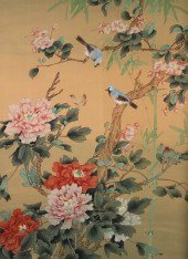 ORIENTALIST WATERCOLOR ON SILK