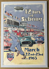 ORIGINAL 1963 SEBRING POSTER B