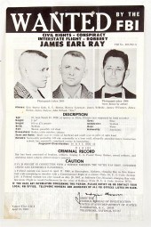 Original 1968 FBI Wanted Poste
