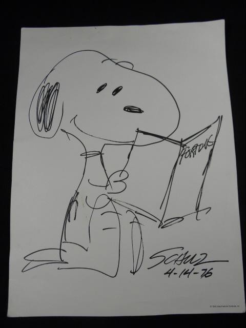 Original Charles Shulz sketching of