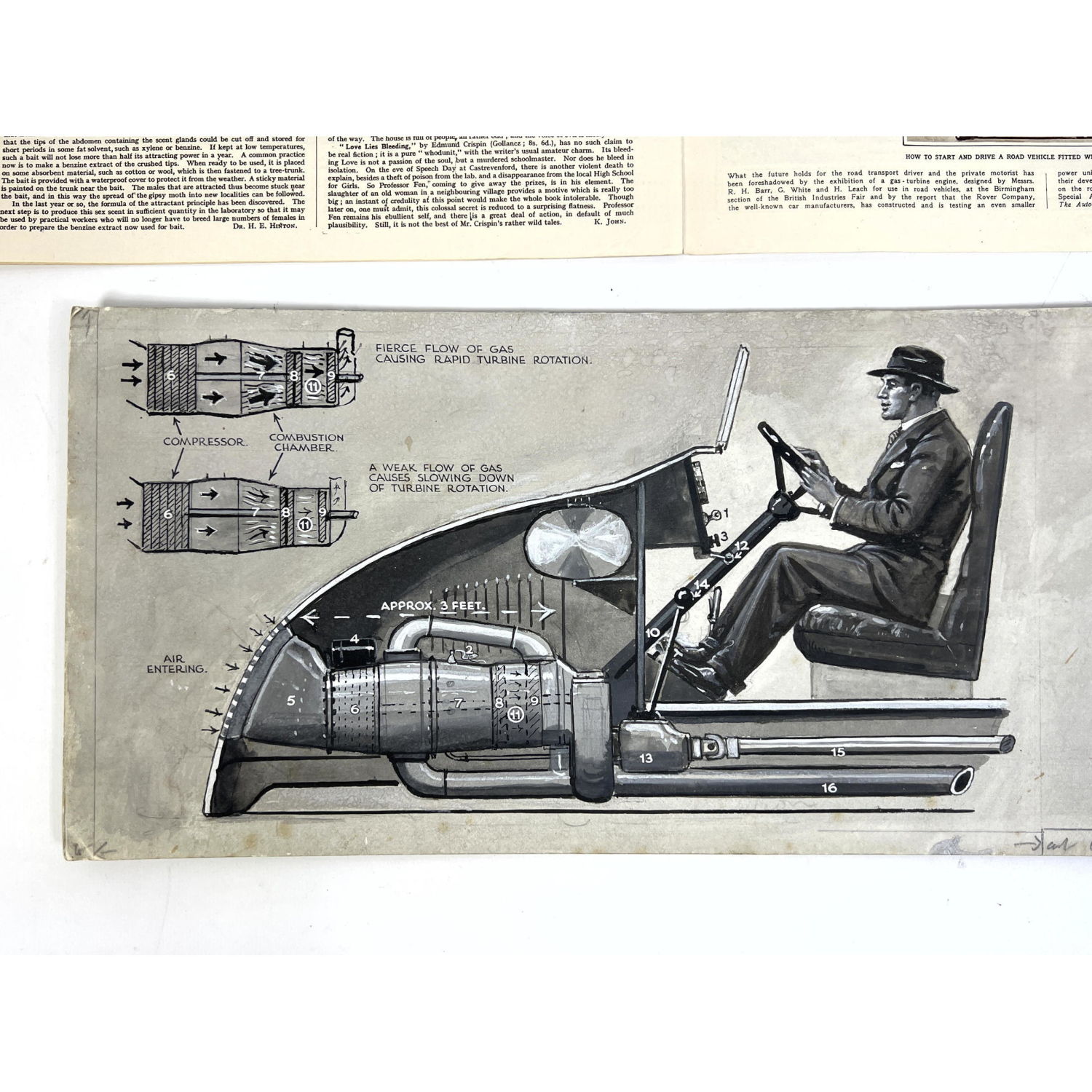 Original Cut-Away Illustration of