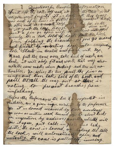 ORIGINAL DIRECTIONS FOR ORANGE TREE