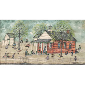ORIGINAL FOLK ART OIL PAINTING