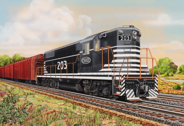 ORIGINAL ILLUSTRATION OF AN EMD GP7