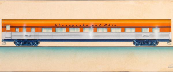 ORIGINAL ILLUSTRATION OF C&O CAR BY