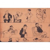 ORIGINAL INK ILLUSTRATIONS OF