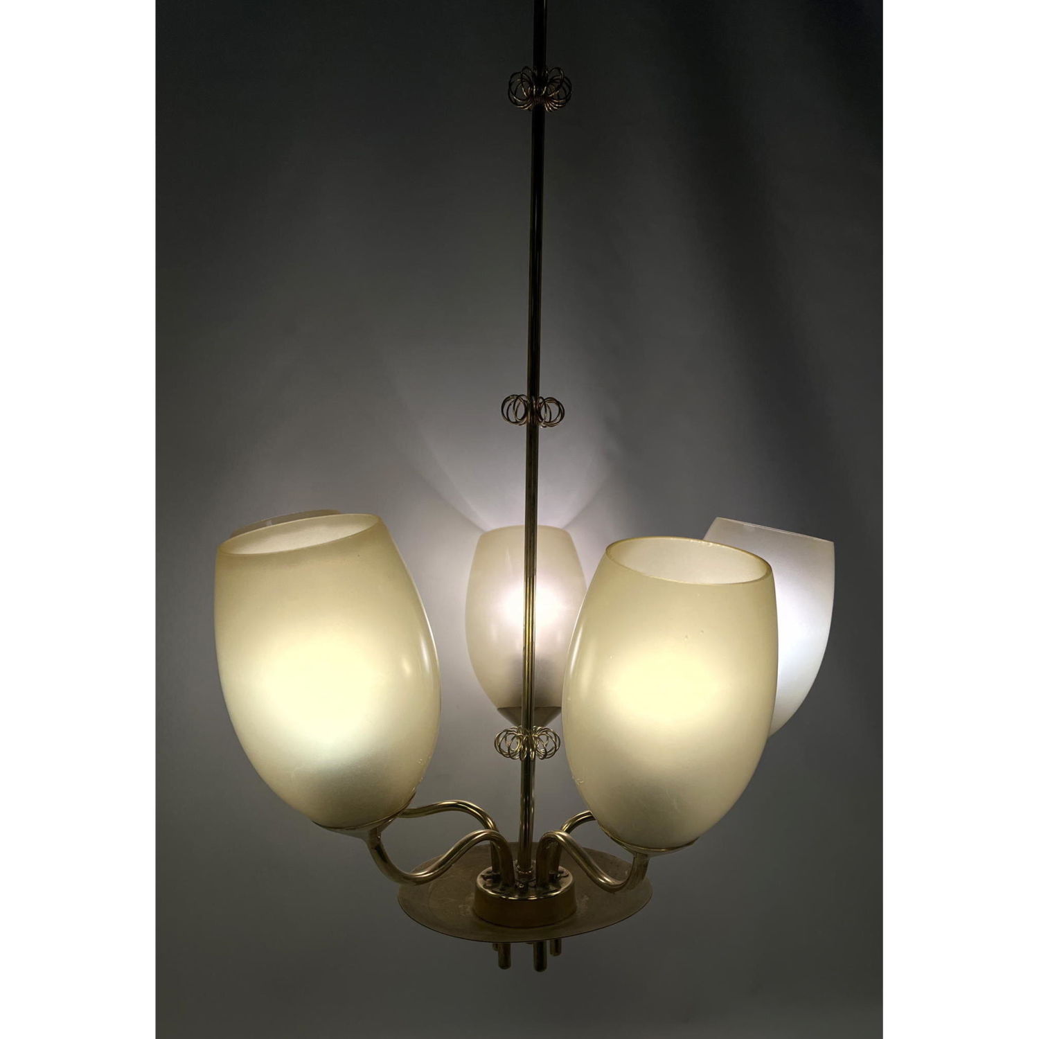 Original PAAVO TYNELL chandelier.