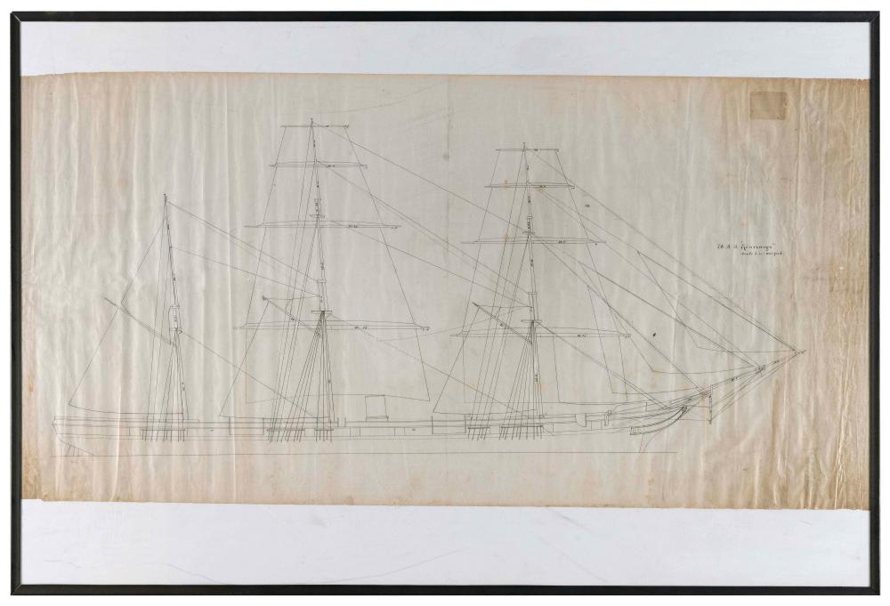 ORIGINAL SAIL PLAN OF THE U.S.S.