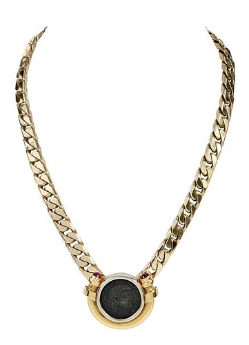 ORLANDA OLSEN GOLD NECKLACE WITH