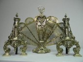 Ormolu brass figural andirons