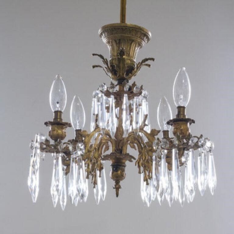 ORMOLU & CRYSTAL CHANDELIERAn early