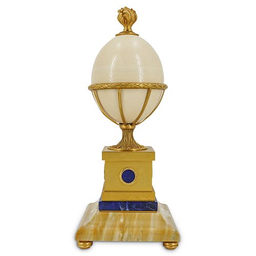 ORMOLU & MARBLE MOUNTED LARGE