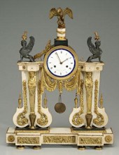Ormolu mounted Empire clock, m