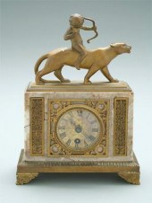 Ormolu mounted key wind shelf