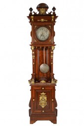 ORMOLU MOUNTED MAHOGANY TALL C