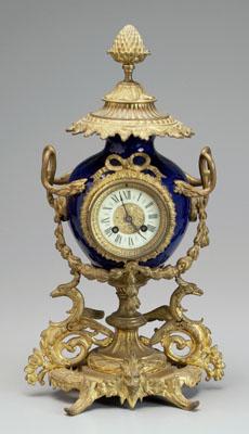 Ormolu-mounted porcelain clock,