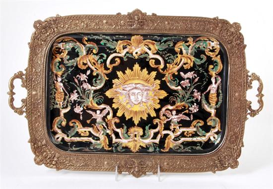 Ormolu-mounted porcelain serving