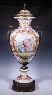 ORMOLU MOUNTED SEVRES PORCELAI