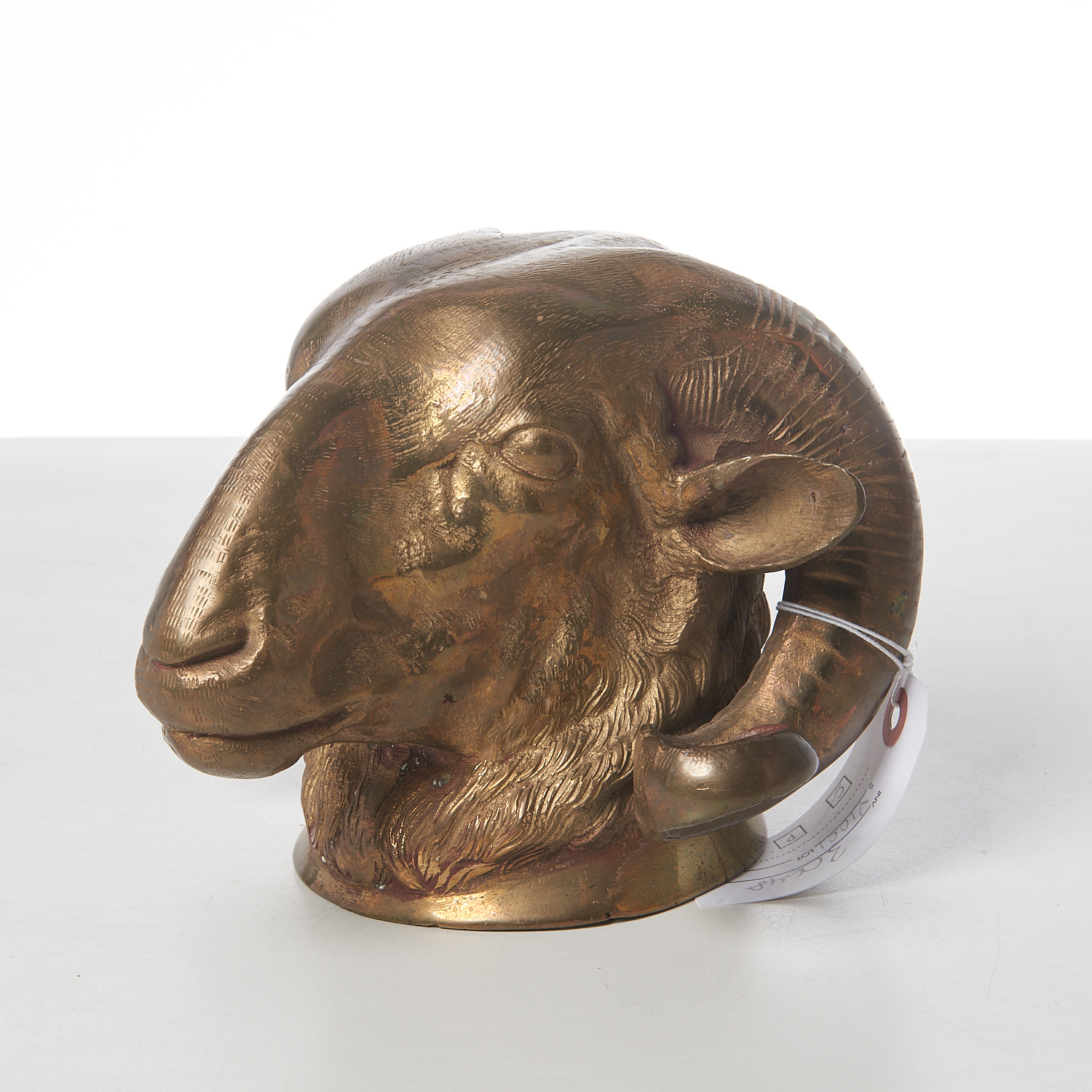 ORNAMENTAL BRONZE RAM'S HEAD 20th