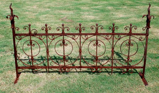 Ornamental wrought-iron fence