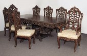 ORNATE 9 PIECE CARVED DINING R