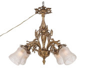 ORNATE ART NOUVEAU CHANDELIER<