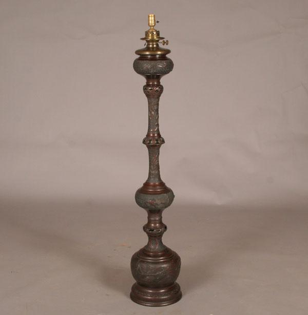 Ornate Asian floor lamp;