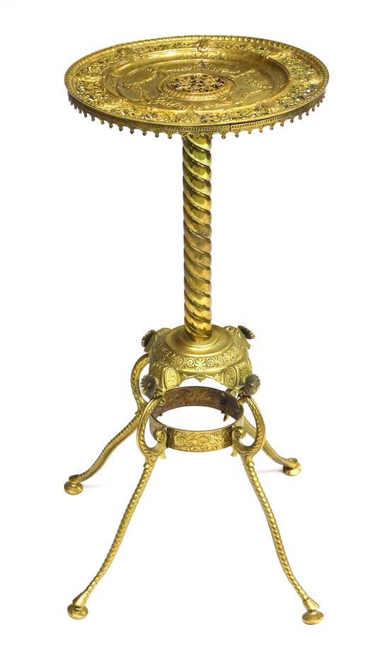 ORNATE BRASS STAND, FRENCH, LATE