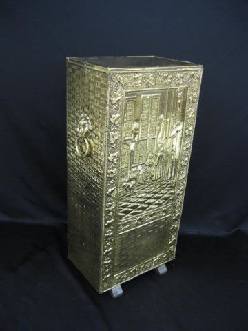 Ornate Brass Umbrella Stand 22''