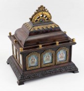 ORNATE CHINESE WOOD JEWELRY BO