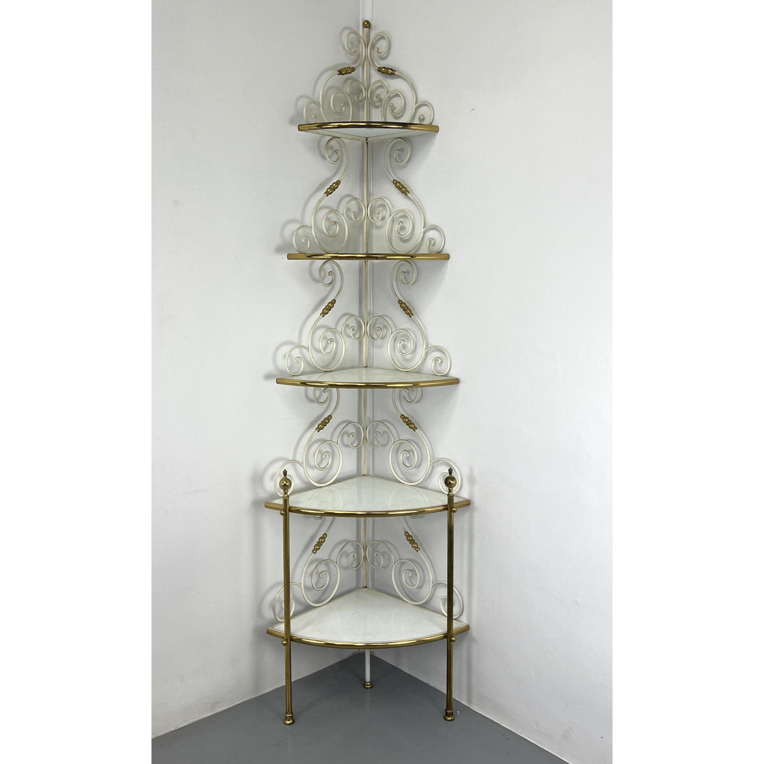 Ornate Corner Shelf Etagere.